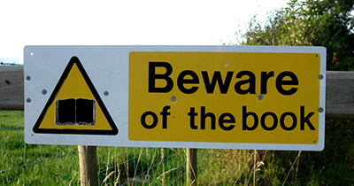 Beware of the book, image by Flickr user florian.b. (CC BY-NC 2.0).